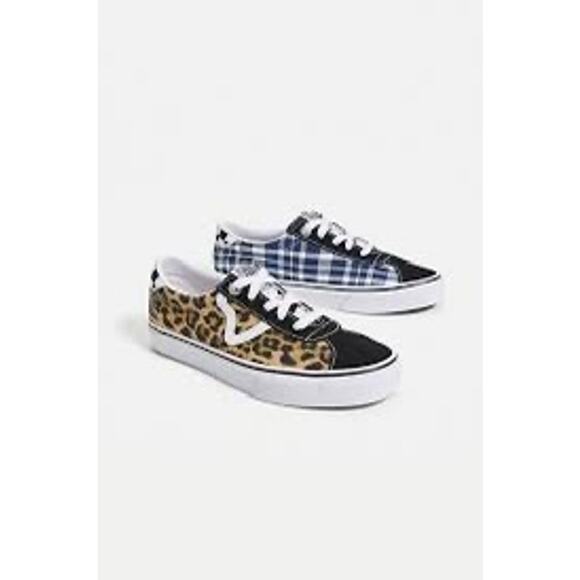 Vans x sandy liang 8.5 men or 10 women plaid cheetah color - Picture 1 of 12